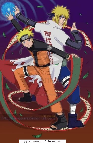 naruto.... naruto and 4th hockage( his father)